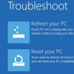 Refresh or Reset Your Windows 8 PC depending on your problem